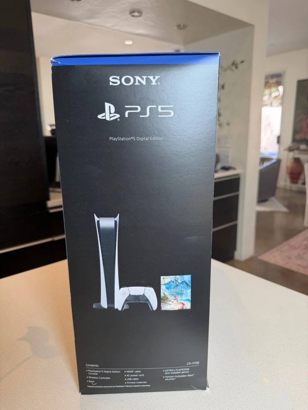 NEW Sony PS5 Digital Edition Console - White & Black with Horizon Forbidden West